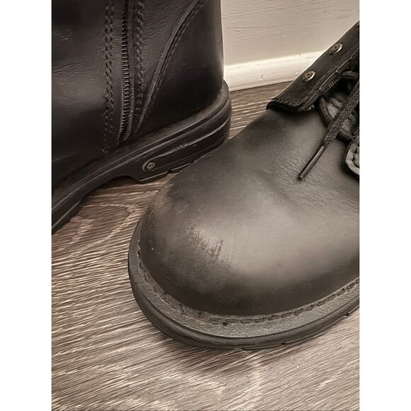 Harley Davidson Women’s Black Leather Biker Combat Style Boots Size 8 - Picture 4 of 7